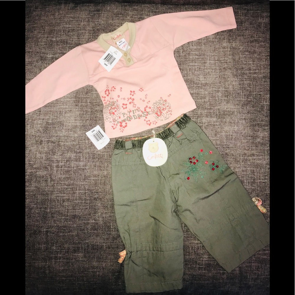 CONFETTI MADE IN FRANCE ADORABLE BABY GIRL OUTFIT